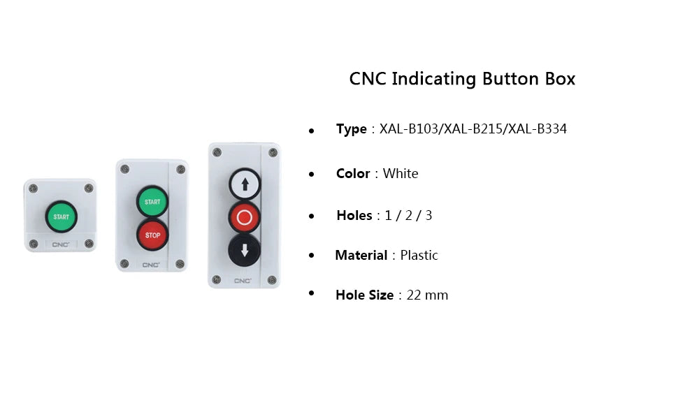 CNC Start Stop Self Sealing Waterproof Button Switch Emergency Stop Industrial Handhold Control Button Box With Arrow Symbol
