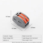 10/50/100PCS Push-in Electrical Wire Terminal Block Connector Fast Universal Lever Wire C Docking Electrical Connection 32A 250V