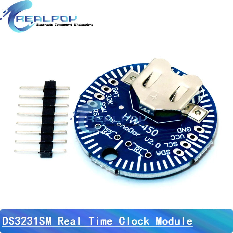 DS1302 / DS1307 / PCF8563 / DS3231 AT24C32 I2C IIC Memory 3.3V-5V Real Time Precision RTC Clock I2C Module DS3231SN for Arduino