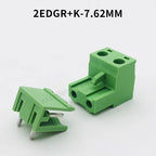 5Sets 7.62MM Terminal Block 2/3/4/5/6/7/8P 2EDG-7.62 Male/Female Straight Curved Needle Socket PCB Wire Connector