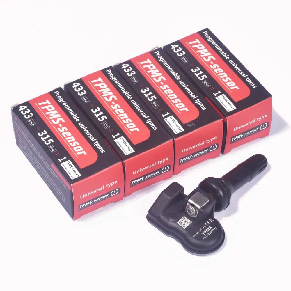 TPMS Sensors MX Tire Sensor 2 in 1 Metal Rubber Stem Programmable Screw-in Tire Pressure Monitoring Sensor TS408 TS600 TS508