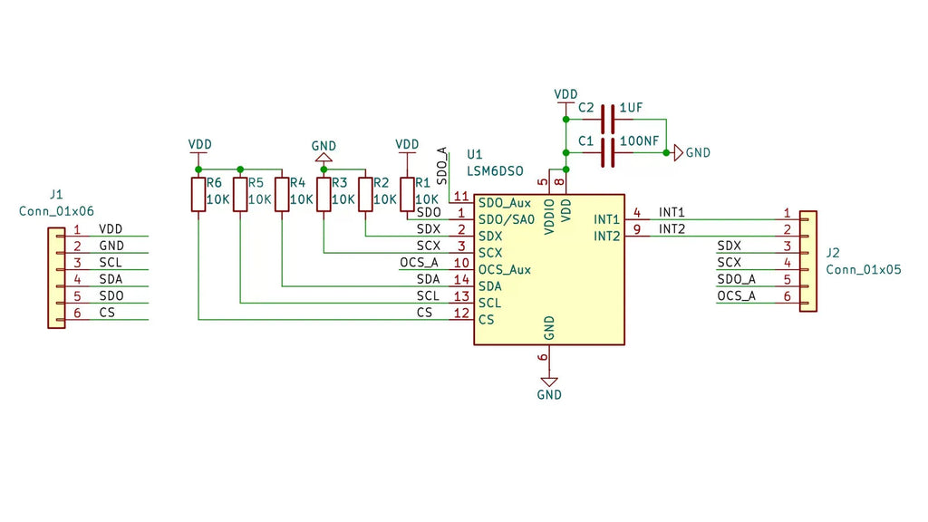 LSM6DSO Accelerometer Gyroscope Sensor Module 6-Axis Inertial Measurement Unit Tilt Angle Detector I2C SPI Communication