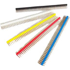 50pcs 2.54mm Gold/Nickel-plated Copper Pin 2X2/3/4/5/6/7/8/10/15/20/40Pin Colorful PCB Board Spacer Male Pin Header Long 11.5mm