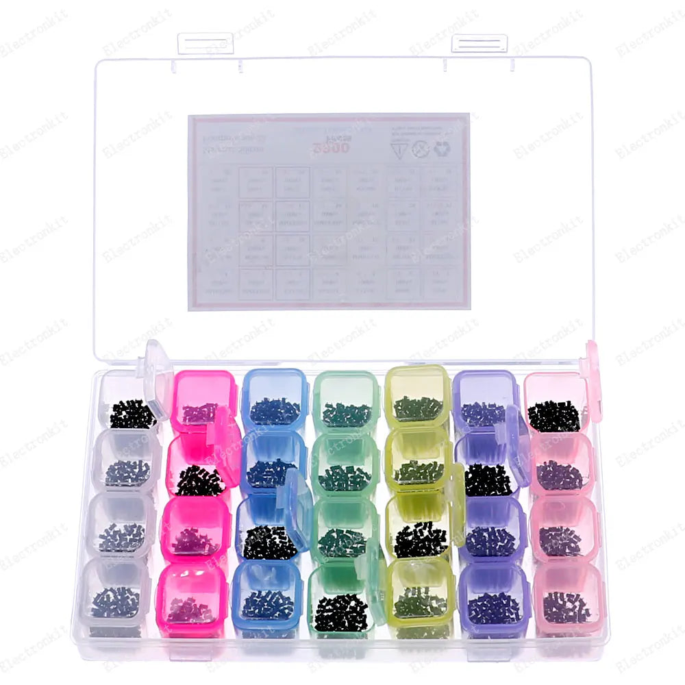 2800pcs 28Types SMD Transistor mix Kit 2N2222 S8050 S8550 S9014 2SC3356 S9018 TL431 C1815 A42 2N7002 2SC1623 AO3400 BAT54 BAV99