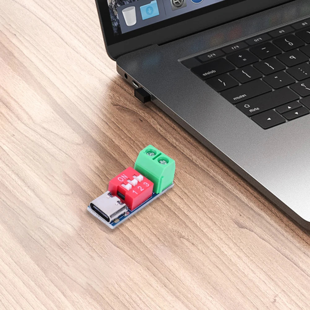 PD Trigger Module Type-C Fast Charging Test Board 5-20V Adjustable USB-C Power Detector Voltmeter for Power Bank 100W PD3.0 QC4+