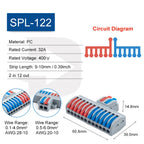 5PCS Lever Fast Wire Connectors Connect Electrical Universal Splicing Compact Inline Push-in Home Terminals Block 412/413 SPL
