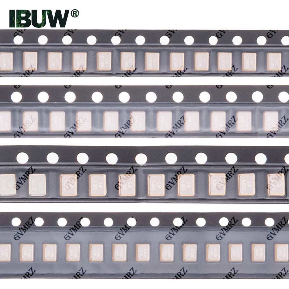 10PCS SMD 4P 3225  Passive crystal oscillator  8Mhz 10Mhz 12Mhz 16Mhz 20Mhz 24Mhz 25Mhz  26Mhz 27Mhz 30Mhz 32Mhz 40Mhz 48Mhz