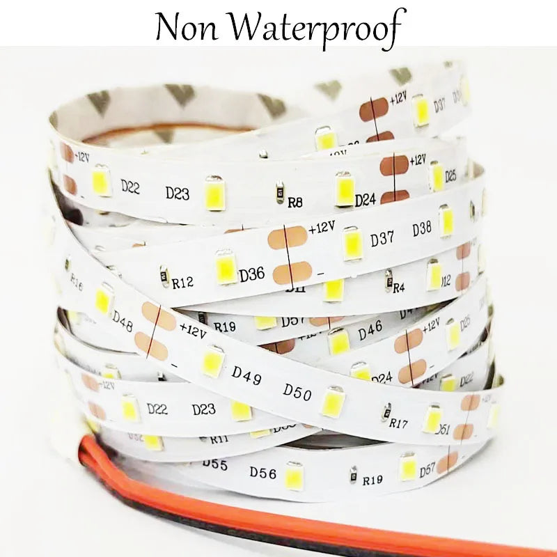 LED Strip Lights 12V Waterproof 60Leds/M Flexible Home Decoration Bar Lighting Replace SMD 3528 5050 5630 5730 LED Tape
