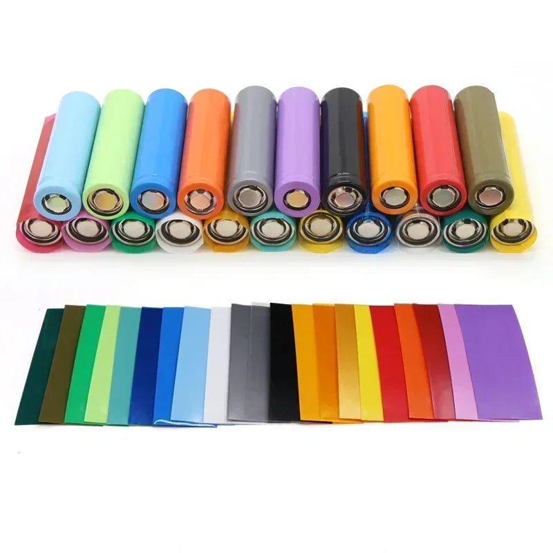 50 ~ 2000pcs PVC Heat Shrink Tubing 18650/21700/26650 Lithium Battery Films Pre-cut Shrinkable Sleeve Protect for Batteries Wrap