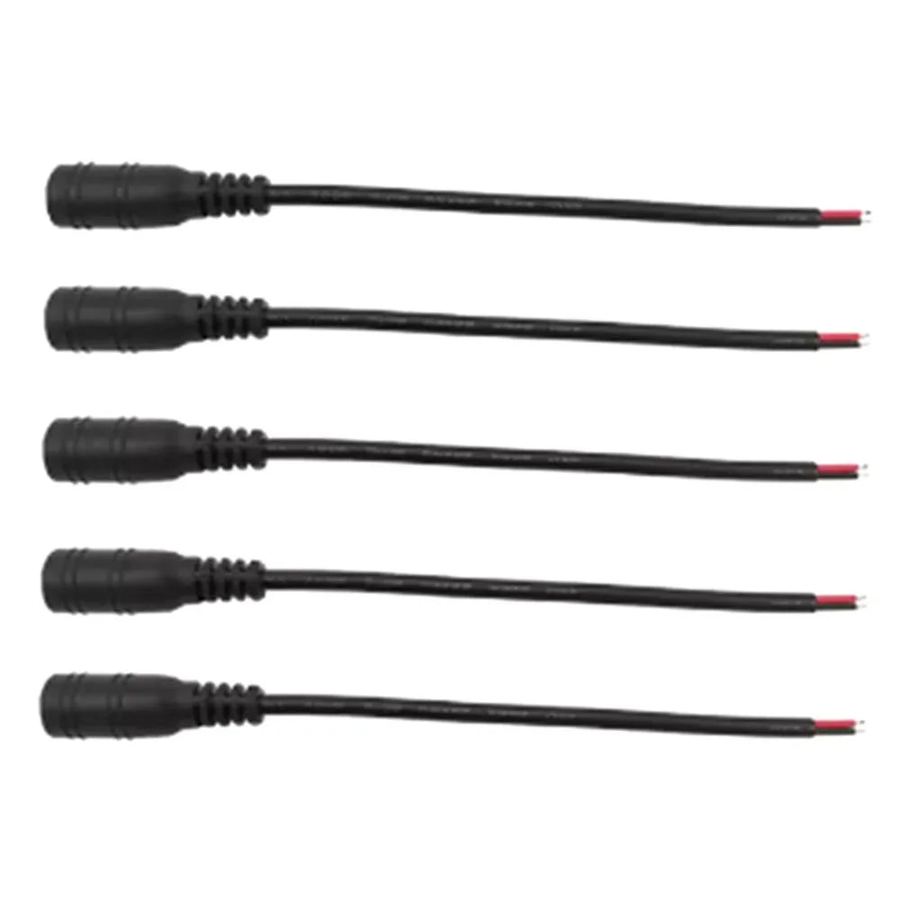 DC Power Connector Pigtail Barrel Plug Cable 2.1mm X 5.5mm Male Female 15CM For IP Camera Power Supply Adapter LED Strip
