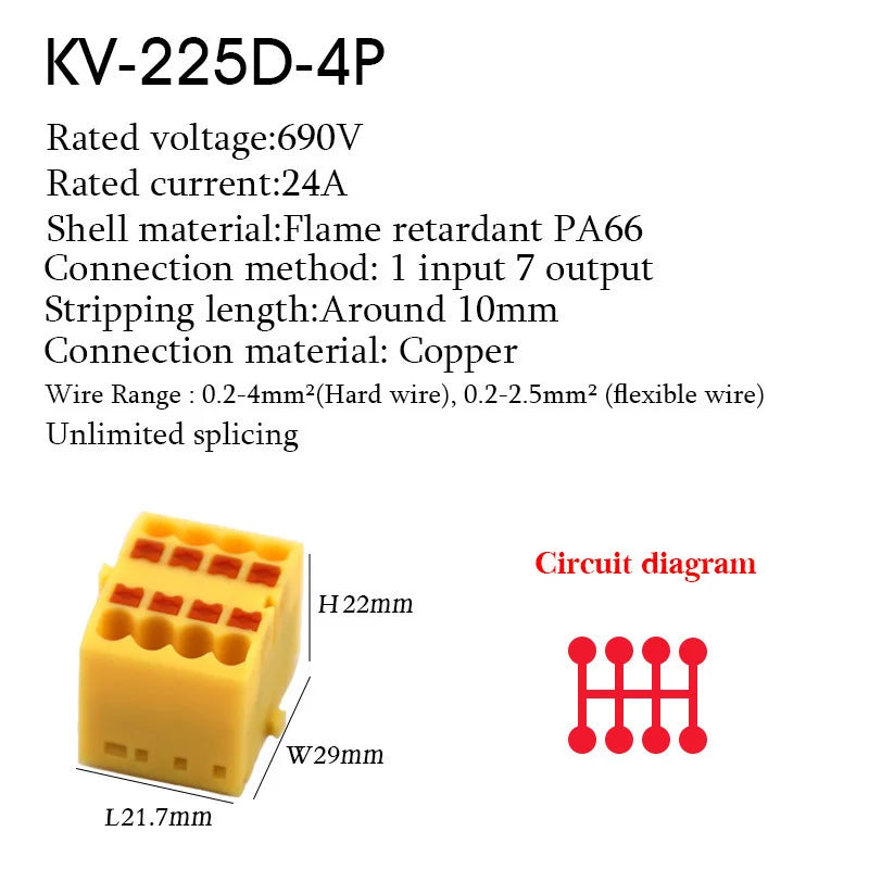Wire Electrical Cable Connectors PTFIX 2.5mm² Terminal Block Plug-in Splitter Spliceable DIN-Rail Junction Box Connection Tools