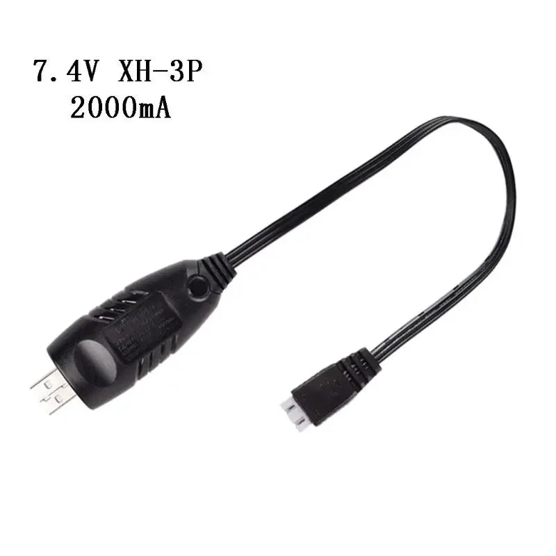 7.4v Charger XH-3P 2S Lipo Battery Fast Charging Electric for Cars RC Drone Toys Spare parts USB Charger 2000/1000/500mA