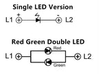 5Pcs Honyone TS6 10mm Round Top Cap 8Pin With LED Momentary Reset DPDT PCB Mini Push Button Tact Switch