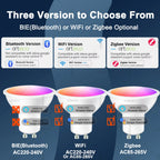 Tuya GU10 Smart LED Bulb WiFi Zigbee Bluetooth RGB 2700-6500K Dimmable Spotlight Lamps Smart Life APP Alexa Google Home Control