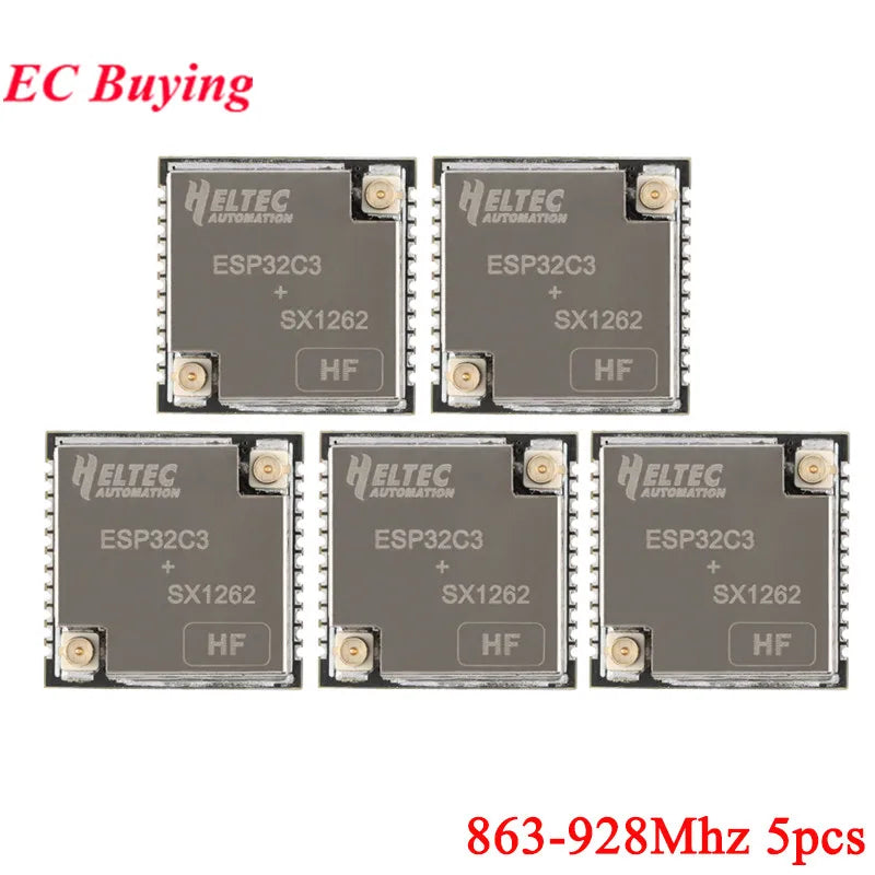 5Pcs/1pc HT-CT62 ESP32C3 SX1262 Bluetooth-compatible BLE LoRa LoRaWAN Node WiFi Wireless Module 433-510MHz 863-928MHz Antenna