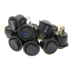 10Pcs ON/OFF 12V 220V 20mm Round Rocker Dot Switch Waterproof LED Light Luminescence Toggle Switches 3Pin