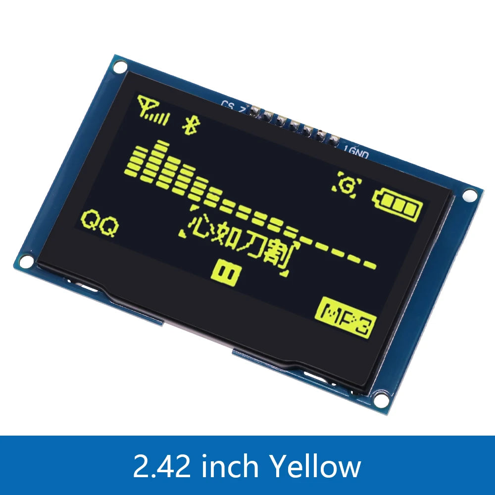 2.4" 2.42 inch 128x64 OLED LCD Display Module SSD1309 12864 4 Pin IIC I2C Serial Interface for Arduino UNO R3 C51