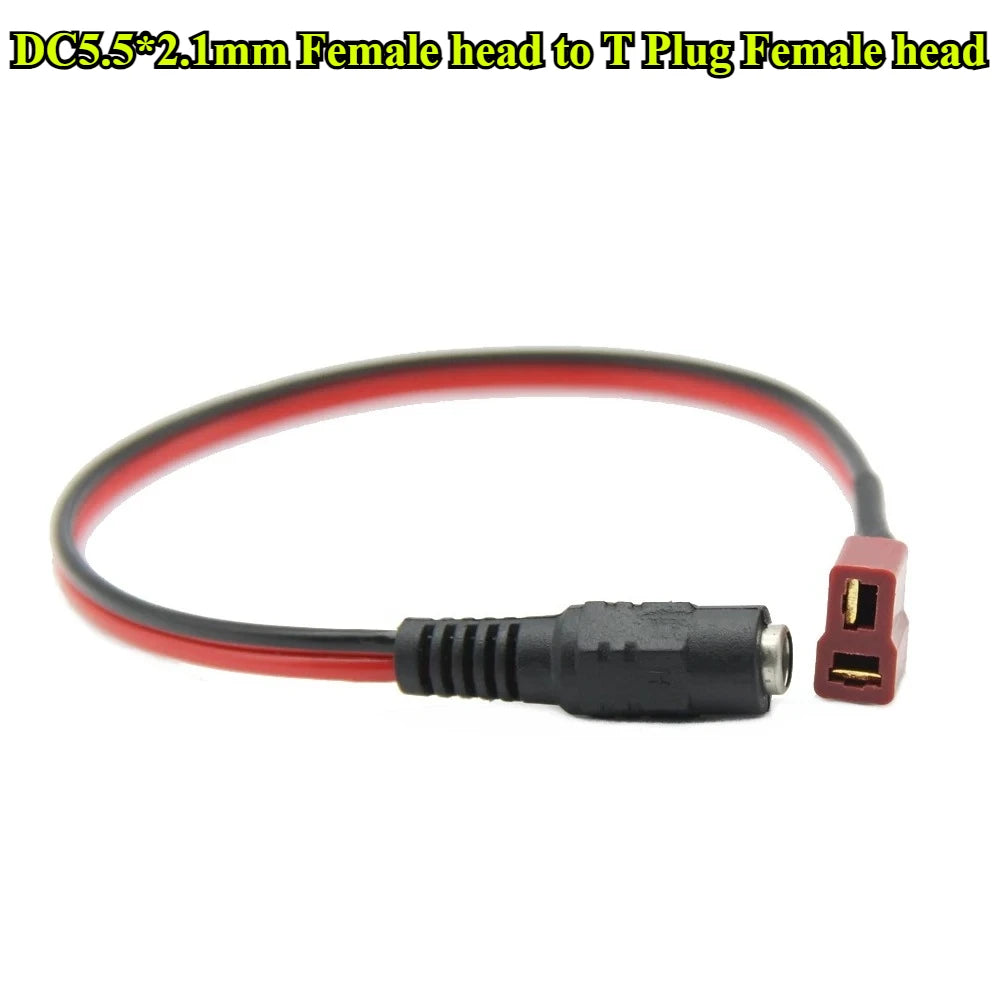 3/5Pcs JST SM XT60 XT30 T Plug Male/Feamle to DC5.5*2.1mm Female Connector Battery Charging Adapter Cable for DC Power Charger