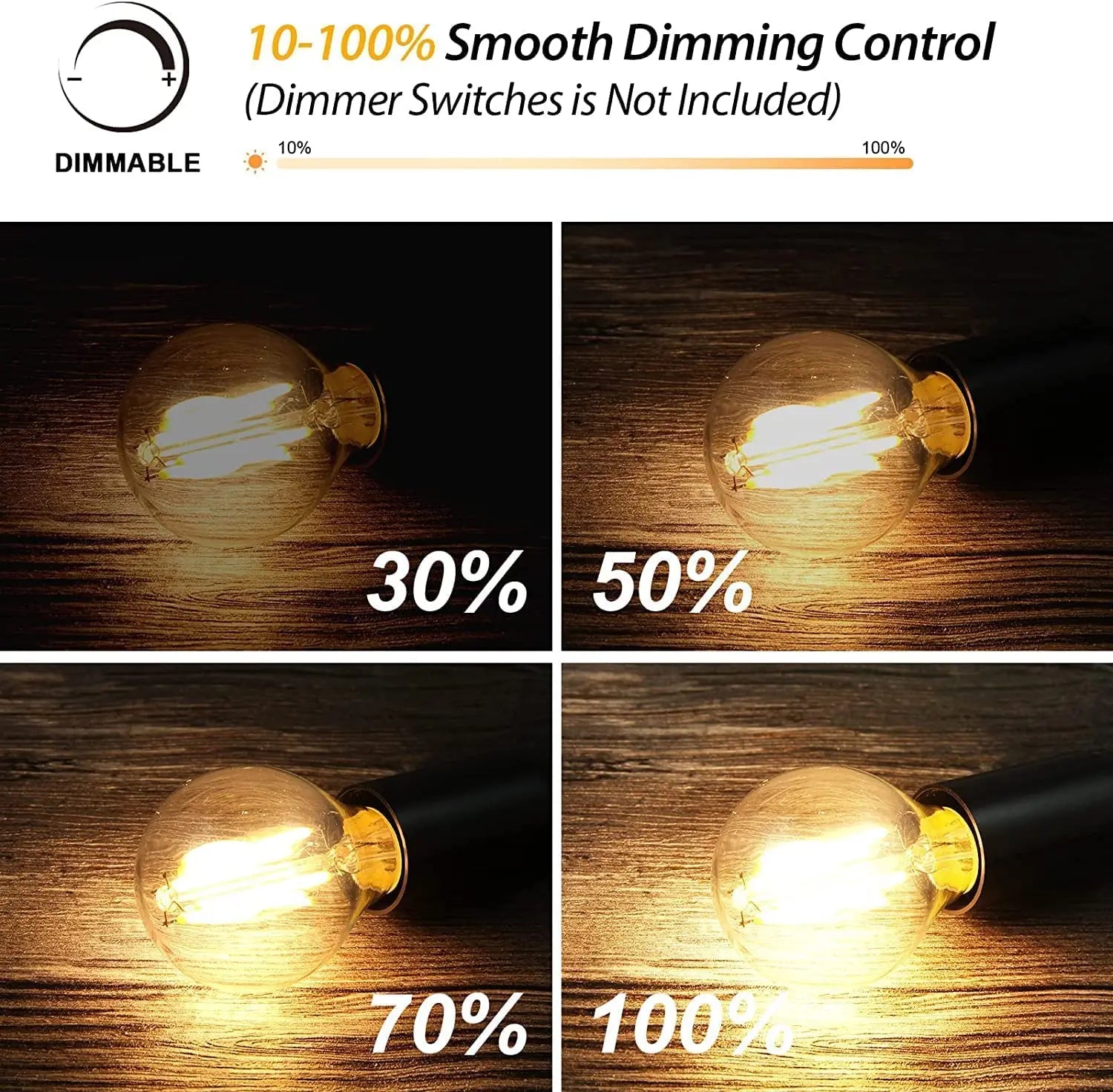Led Filament Edison Bulb E27 G45 Mini Globe 4W 6W Dimmable Vintage Led Lamp 2700K Warm White For String Light Bulb