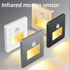 PIR Motion Detector Light Sensor LED Lights AC 110V-220V Recessed Staircase Bedroom Wall Lamp LED Night Light