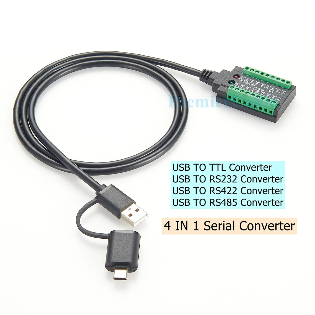 FTDI USB to RS232 RS485 RS422 TTL 3.3V 5V Serial Cable with FT232RNL Chip USB-C USB-A to COM Port Adapter Cable for Windows