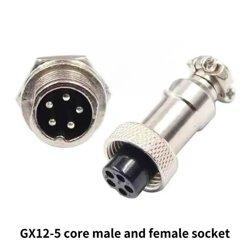 GX12 Aviation Circular Connector GX12-2Pin 3pin 4pin 5pin 6pin 7pin Male Female 12MM M12 Fixed Rear Nut Plug Socket