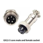 GX12 Aviation Circular Connector GX12-2Pin 3pin 4pin 5pin 6pin 7pin Male Female 12MM M12 Fixed Rear Nut Plug Socket