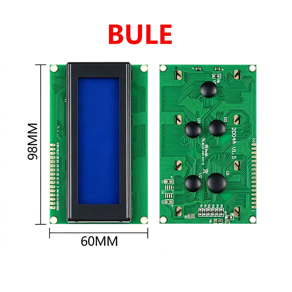 LCD2004+I2C LCD2004 20x4 2004A Blue Green Screen Character LCD IIC Serial Interface Adapter Module  LCD2004