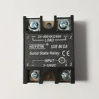 12V 24V Solid State Relay DC to AC SSR Module 230V AC Load 3-32VDC Input for Home SSR-10DA SSR-25DA 40DA 60DA 80DA 100DA 120DA