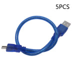 5/10PCS Micro USB Cable for Pro Micro Leonardo DUE R3 D1 Mini NodeMcu V3 TP4056 18650 Board 30cm