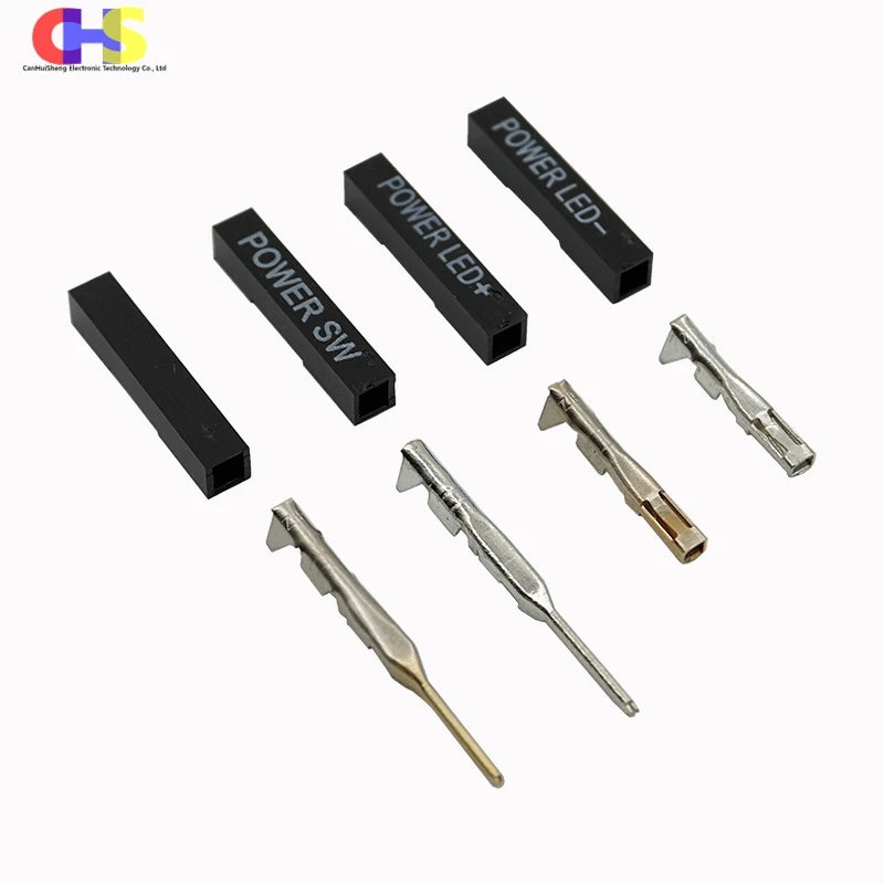 100/1000pcs 2.54mm 1P DuPont Plastic Shell Printing Font POWER SW / POWER LED+ / POWER LED- Wiring Terminal Housing Connector