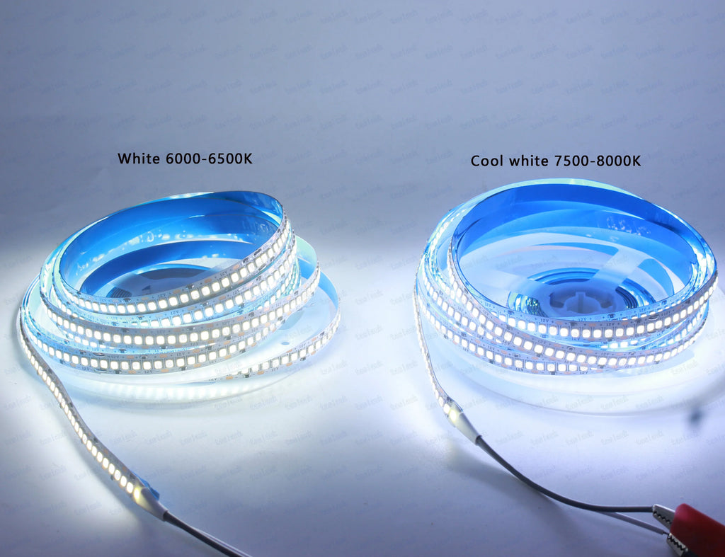 1/2/3/4/5m/lot 10mm PCB 2835 SMD 1200 LED Strip Tape DC12V 24V IP20 Non Waterproof Flexible Light 240 Leds/m, White Warm White
