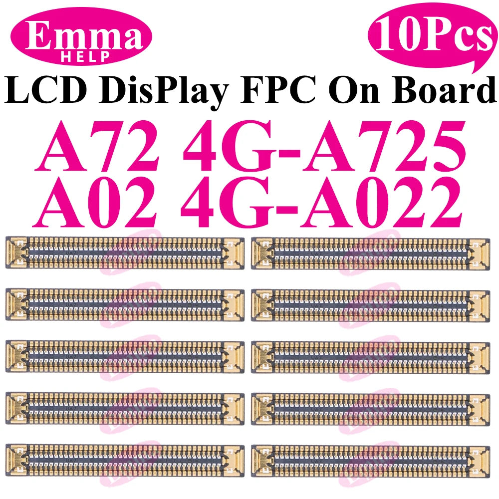 10pcs Original Screen Connector For Samsung A52S A53 A72 A33 A32 A23 A22 A13 A12S A03s A02s A42 LCD Display FPC On Board 78 Pin