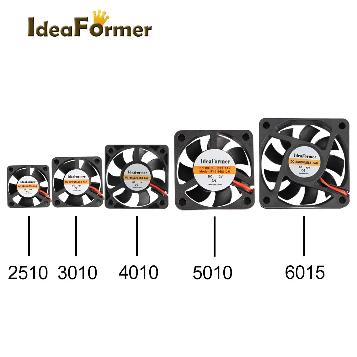 DC Cooling Fan 5V 12V 24V 3010/4010/5015/5010 Dupont Wire Cooler 5015 Turbo Blower Radiator Fans for 3D Printer Cooling