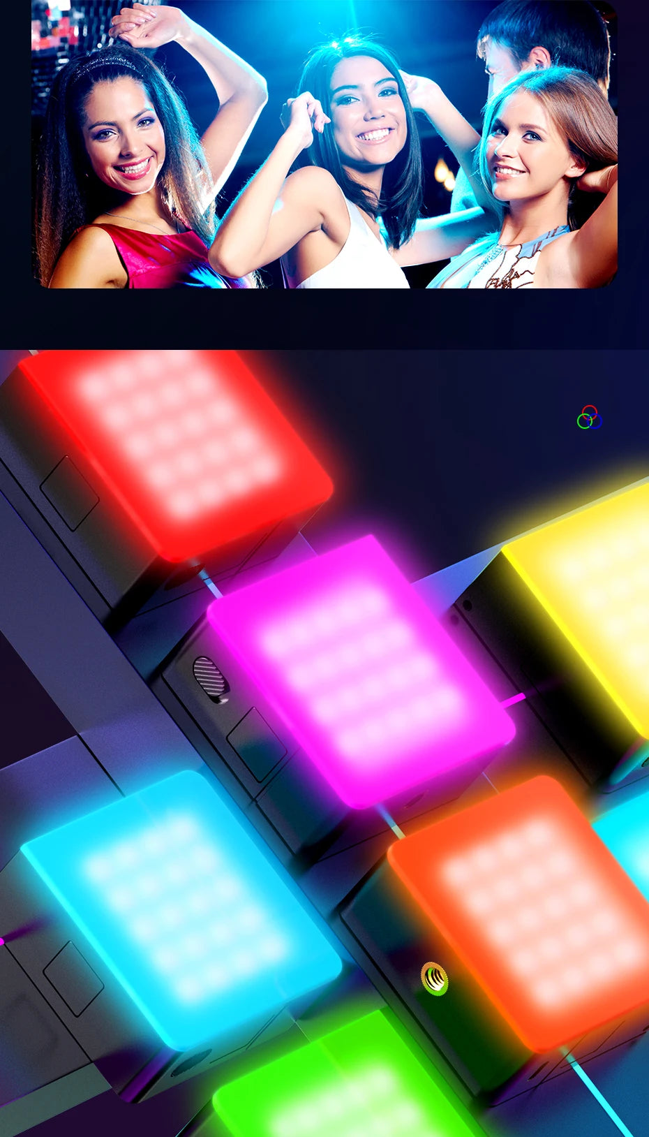 Ulanzi VL49 RGB PRO Full Color LED Video Light 2500K-9000K Camera Light for Photopraphy with Honeycomb Diffuser