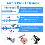 640/250PCS Waterproof Heat Shrink Butt Crimp Terminals Solder Seal Electrical Wire Cable Splice Terminal Kit with Hot Air Gun