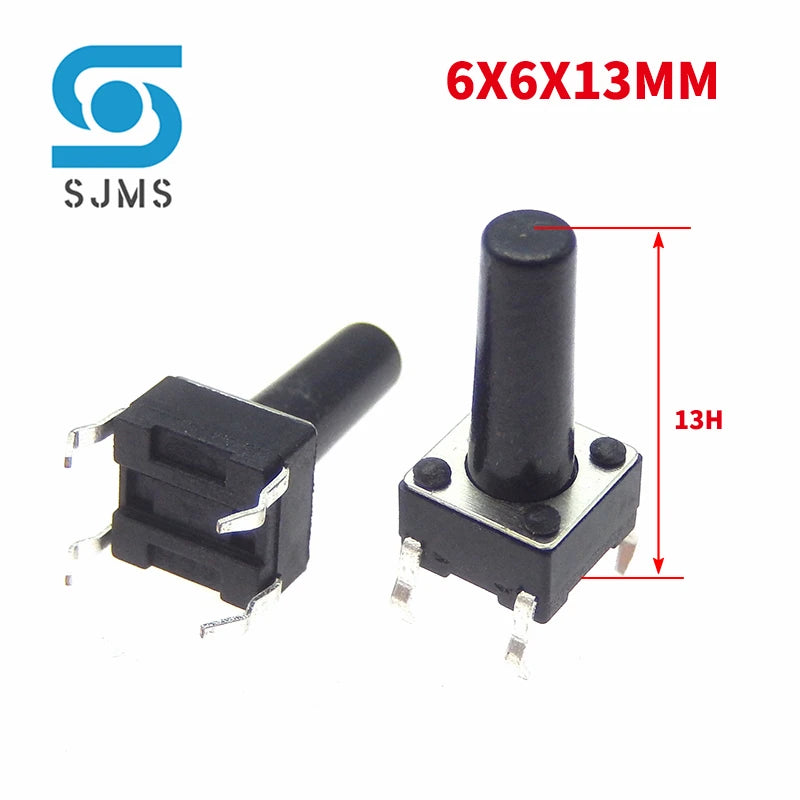20/50PCS 6X6 6X6X5mm DIP 4Pin Tactile Micro Push Button Switch 6*6*4.3/5/6/7/8/9/10/11/12/13MM Micro Touch Button Power Switches