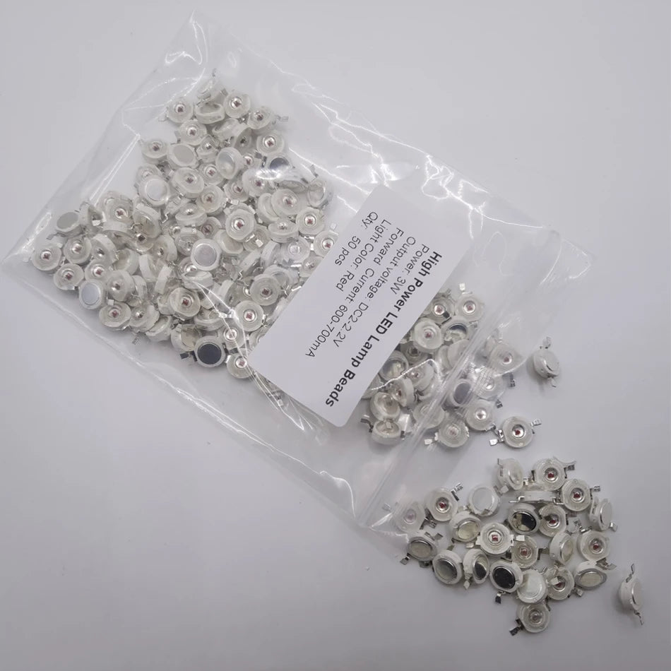 10-100pcs 1W 3W High Power LED Light-Emitting Diode LEDs Chip SMD Warm White Red Green Blue Yellow SpotLight Downlight Lamp Bulb
