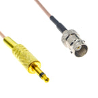 RG316 BNC Female Q9 Jkacto 3.5mm 1/8" TS Male 50ohm RF Coax Extension Cable Pigtail Coaxial