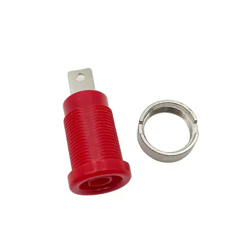 20PCS Insulated Safety 32A 4mm Banana Socket Terminal 5 Colors Female Jack Panel Mount Socket Binding Post Wire Connector