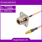 RF Coaxial RG316 Cable 4Hole Flange N Female to MMCX / MCX Male90°  Connector Extension Splitter Router GPS GPRS Wire Connecter