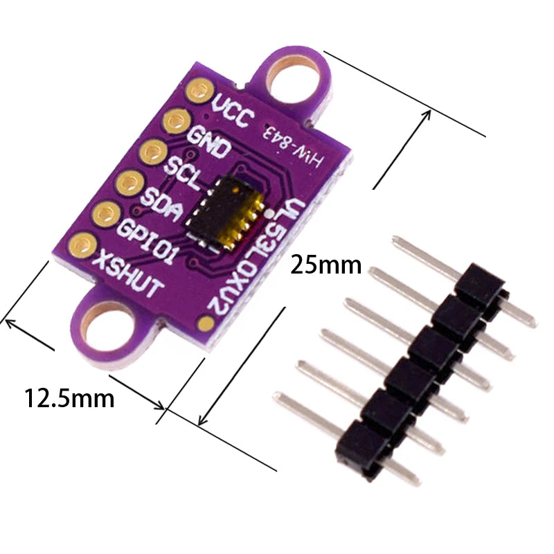 VL53L0X Time-of-Flight (ToF) Laser Ranging Sensor Breakout 940nm GY-VL53L0XV2 Laser Distance Module I2C IIC 3.3V/5V for arduino