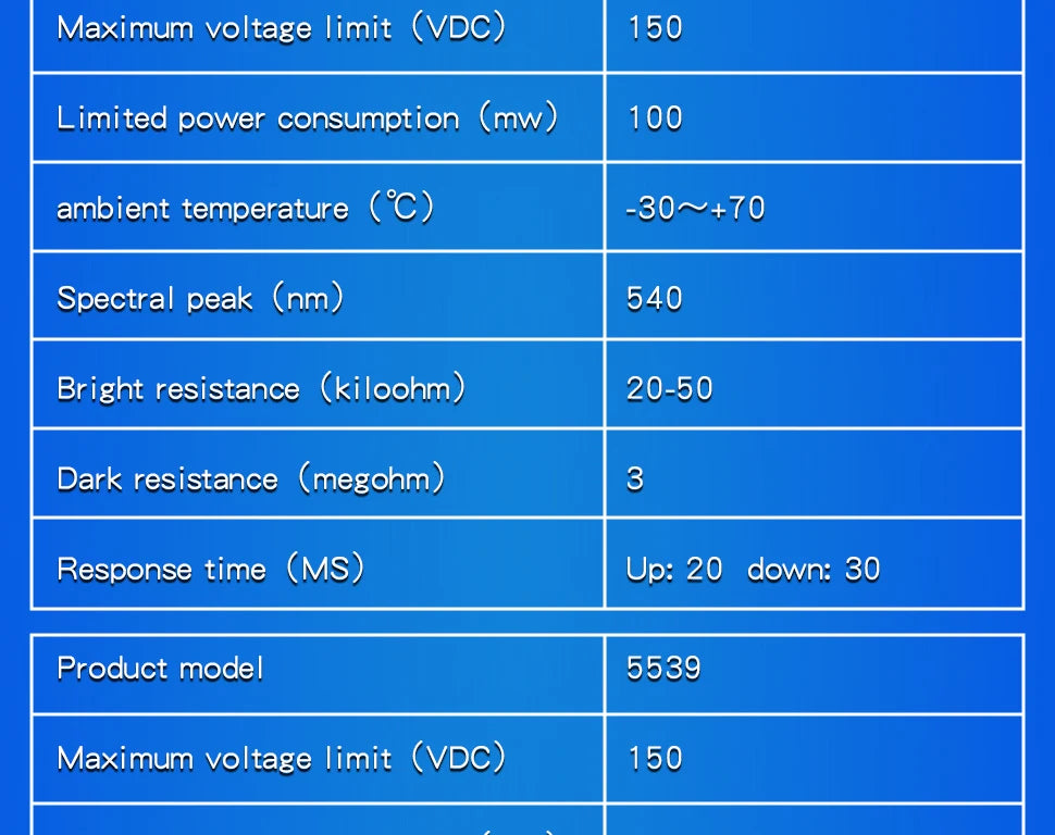 10PCS 5mm LDR Photo Light Sensitive Resistor Photoelectric Switch Sensor 5506 5516 5528 5537 5539 5549 12528  For Arduino