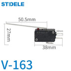 V-16 series micro-motion button limit travel switch with 3 pins, suitable for coffee machine and other small household appliance