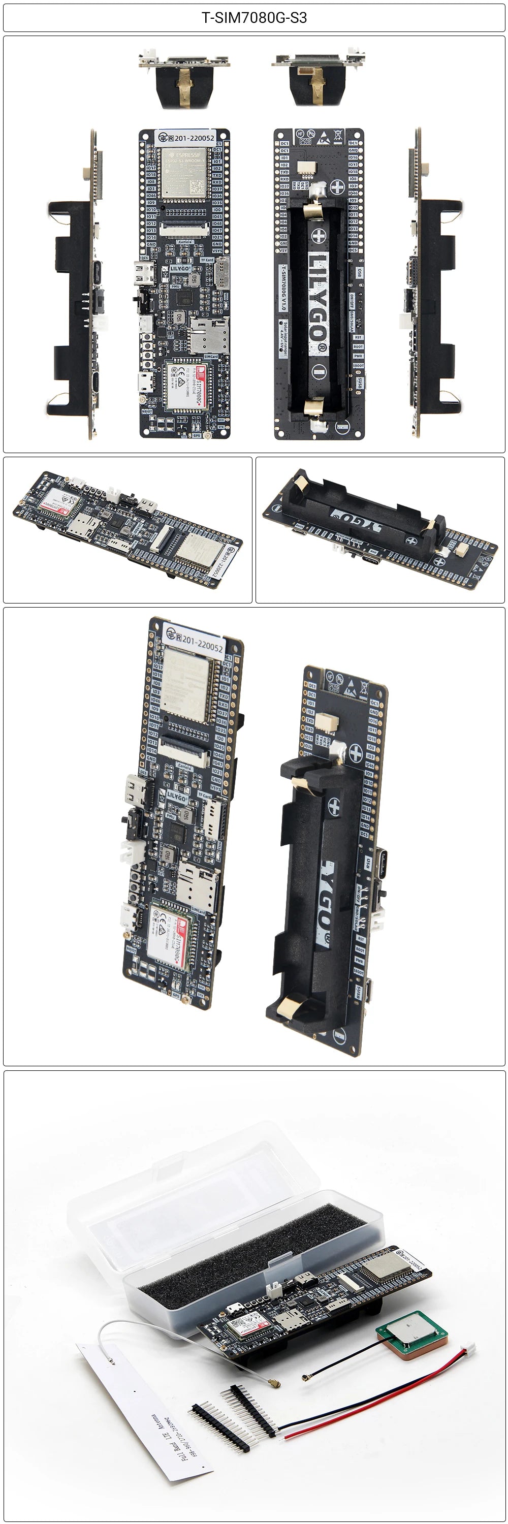 T-SIM7080G-S3 ESP32-S3 Development Board Supports Cat-M NB-Iot Simcom Sim7080g WIFI Bluetooth 5.0 Module