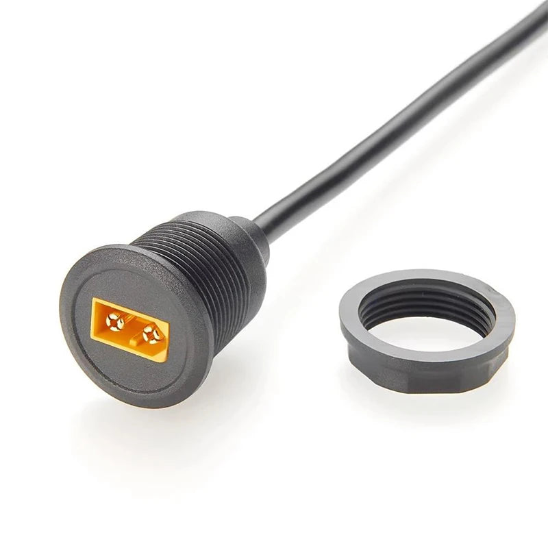 XT60 Circular Threaded Male to Female Extension Cable for Model Aircraft/drones Battery Connection Cable XT60 Panel Mounting Wir
