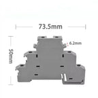 10Pcs DIKD1.5 DIN Rail Terminal Block | 3-Level Sensor Actuator Triple Wire Connector | Three-Layer DIKD-1.5 Conductor