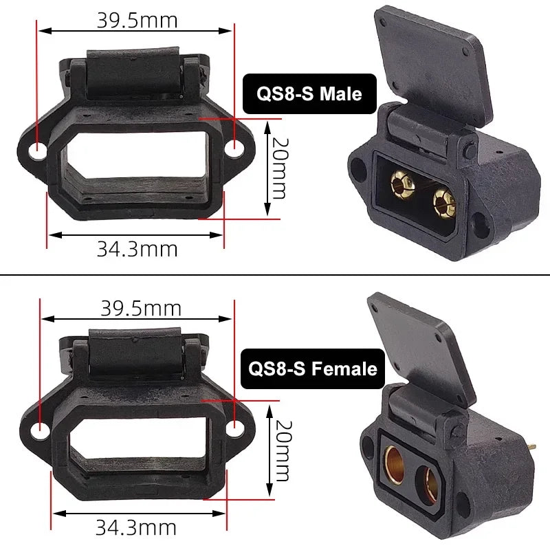 QS8-S Power Charging Plug XT90 Male Female Diamond Shell XT90S Anti-fire Electric Vehicle Lithium Battery Modification Interface