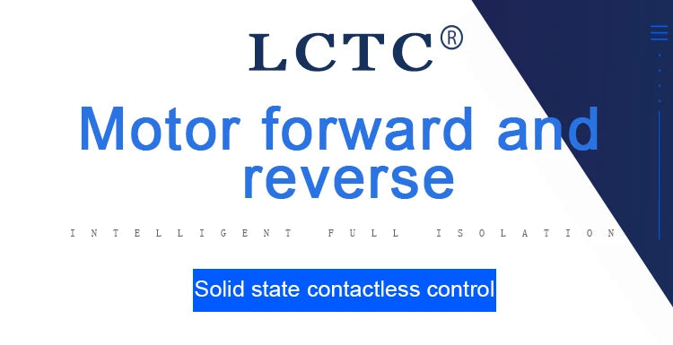 LCTC Three Phase Solid State Relay Forward and Reverse Control Relay DC Motor Stater 10A 25A 40A 60A 80A 10-30VDC 40-480VAC DA