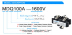 Volt Silicon Single 1 Phase Diode Metal Case Bridge Rectifier MDQ 100A Amp 1600V Single Phase Rectifier Bridge Module